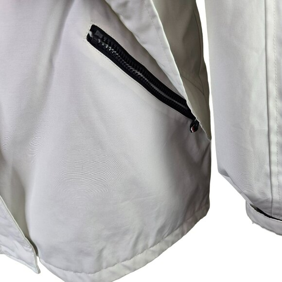 Tommy Hilfiger Womens Sz LG 3-in-1 Systems All Weather Jacket White Navy Coat - Picture 9 of 15